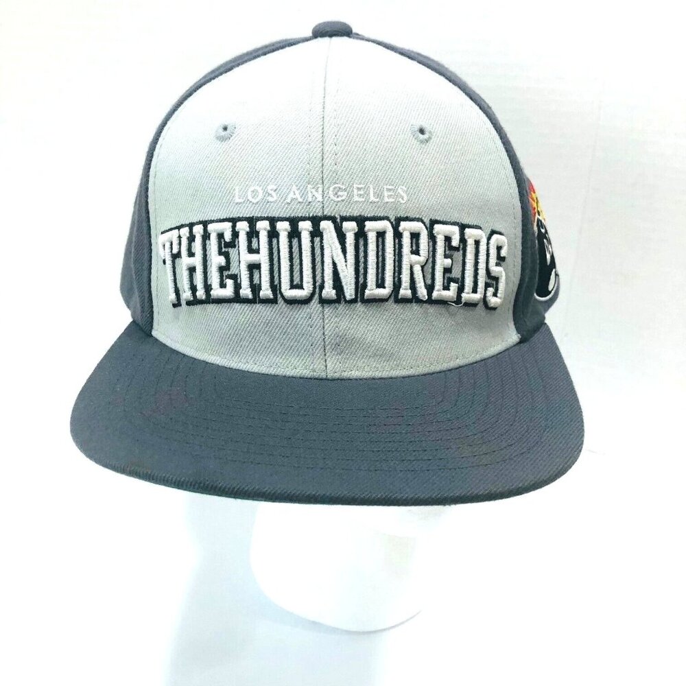 The Hundreds Los Angeles "HUGE" Snapback‎ Hat Cap Skateboard LA Embroidered Gray